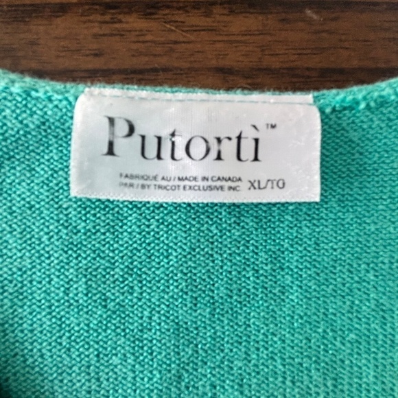 Putorti vintage made in Canada cotton and acrylic sweater sz XL (fits like a M). - Picture 9 of 11